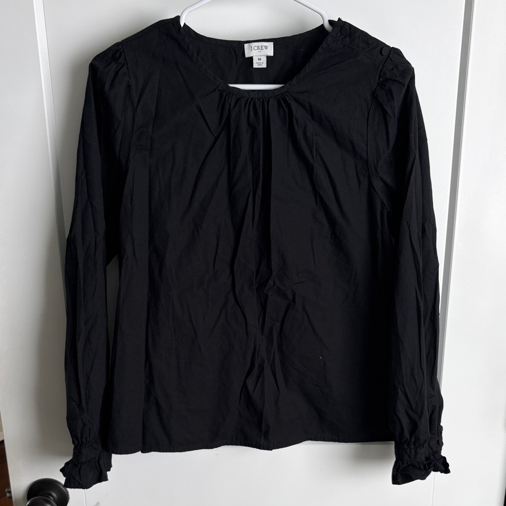 J. Crew Black Long Sleeve Women's Top